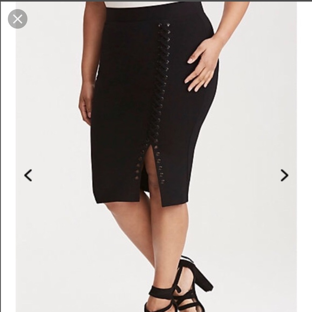 Torrid Lace Up Pencil Skirt